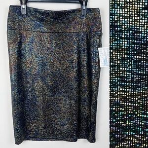 NWT Stretch Pencil Cassie Skirt Multicolor Rainbow Sparkly Holiday Club Party